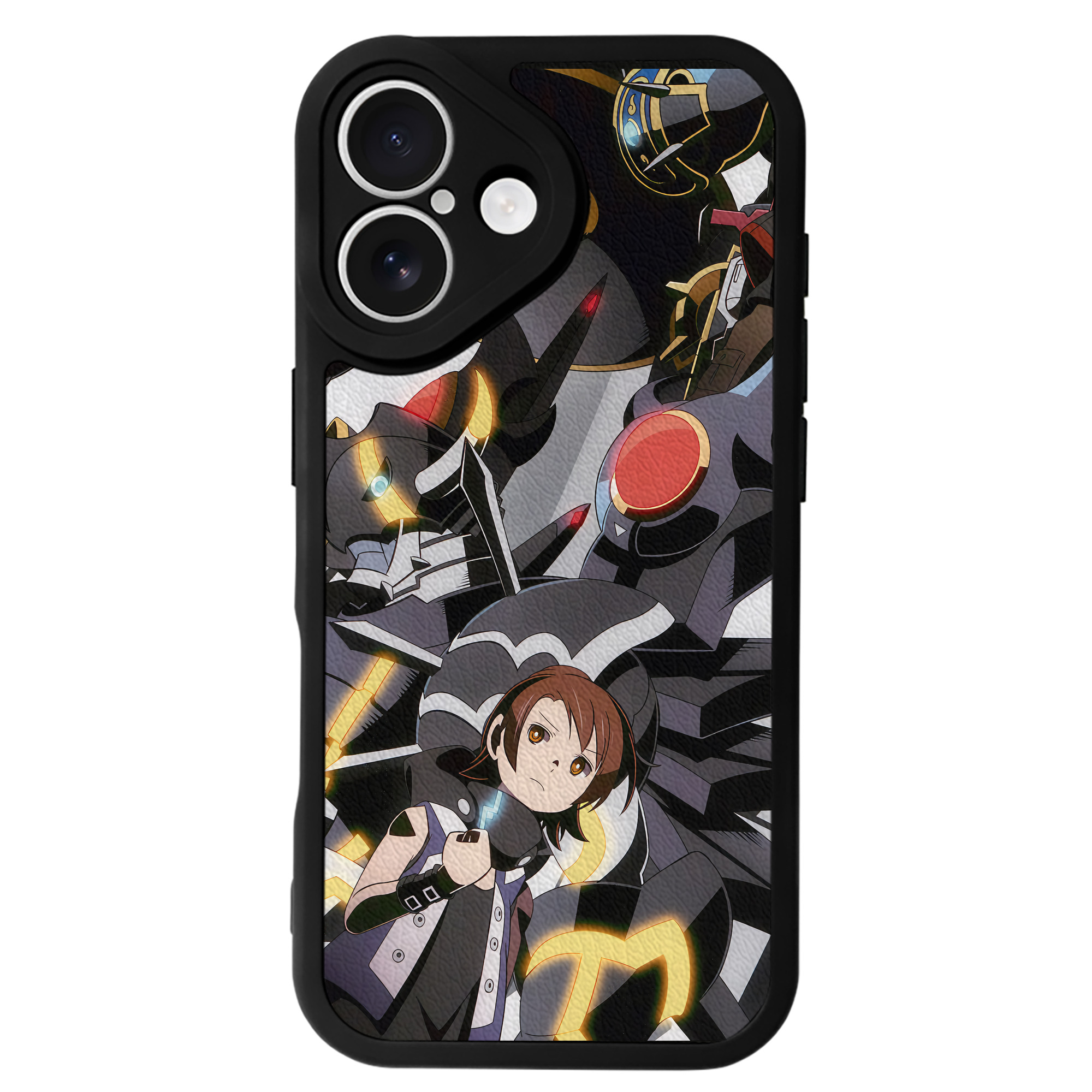 （画像用） Digimon デジタルモンスター/デジモン 【iPhone 16シリーズ対応】シリコンスマホケース（レザー調） 材質：シリコン